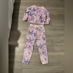 Pajama loungewear - girls psychedelic. EUC.